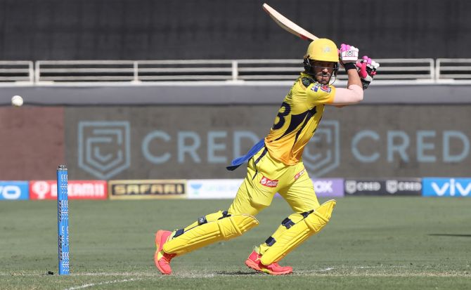 Opener Faf du Plessis's 55-ball 76 enabled Chennai Super Kings put up a fighting total.