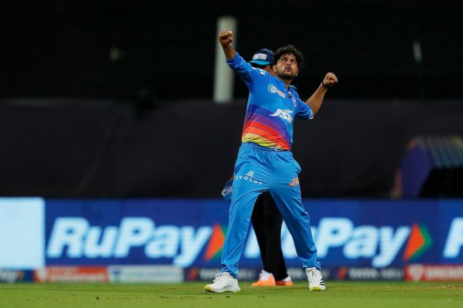 Kuldeep Yadav picked 4 for 14 in 3 overs against KKR on Thursday