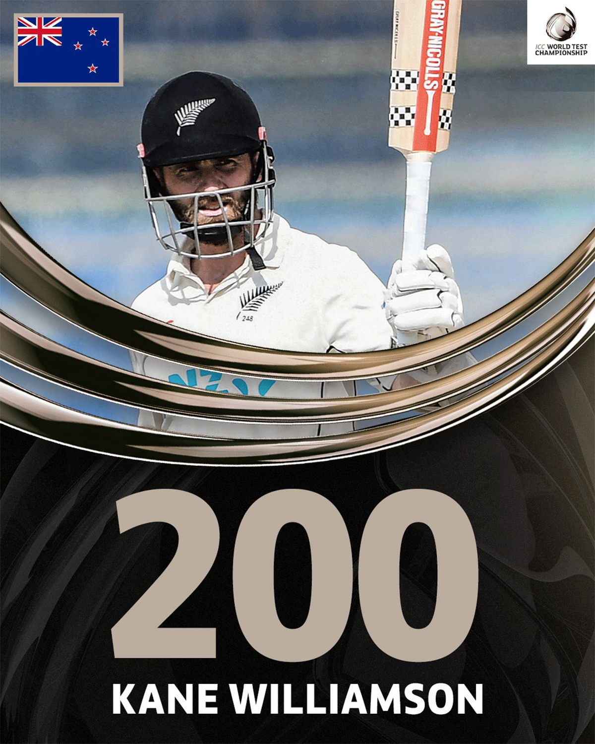 Kane Williamson hit 200 not out against Pakistan in Karachi in the opening Test