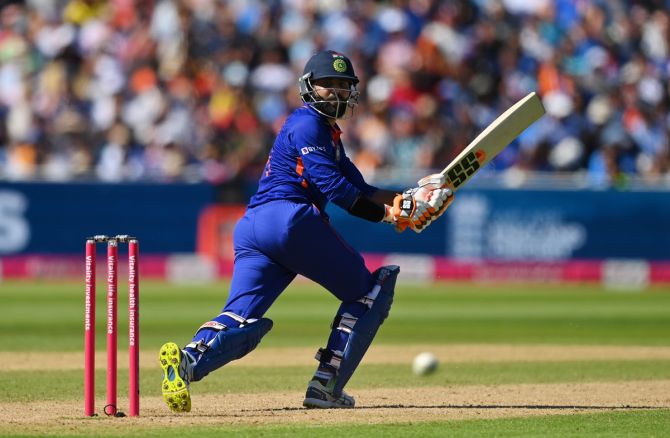 Ravindra Jadeja scored a 29-ball 46, which included 5 fours, to 	rally India.