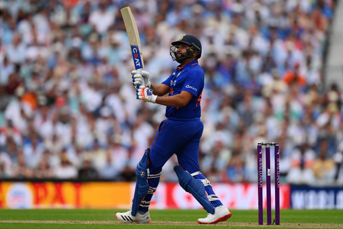 Rohit Sharma played some lovely pulls as he scored a half century