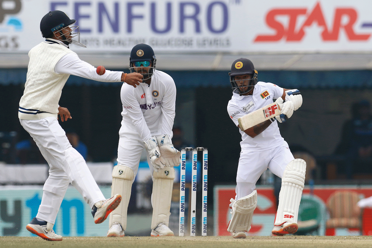  Sri Lanka's Pathum Nissanka scored a fighting 61 in the first innings but it was never enough.