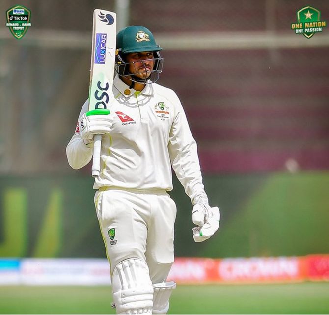  Australia's Usman Khawaja duly brought up his 150 but could not better his highest score of 174, on Day 2 of the second Test against Pakistan in Karachi on Sunday.