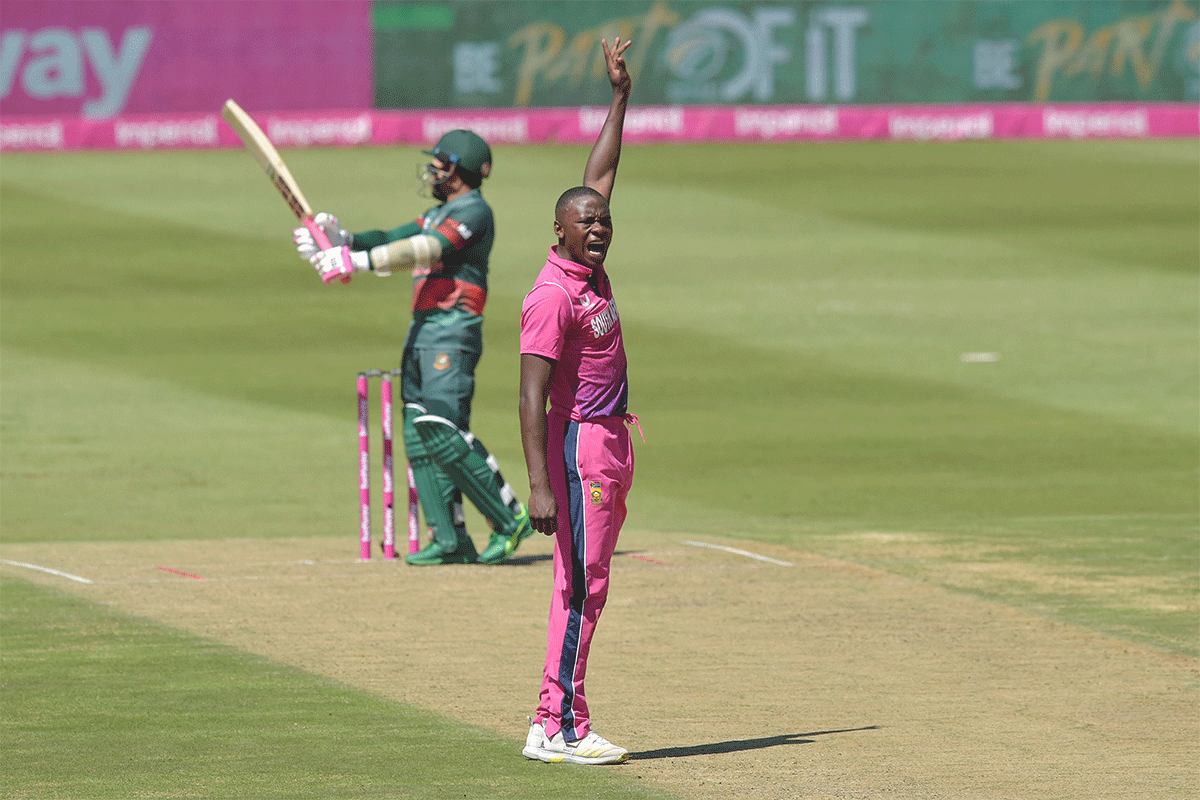 Kagiso Rabada picked up a fifer in the 2nd ODI against Bangladesh at the Wanderers on Sunday