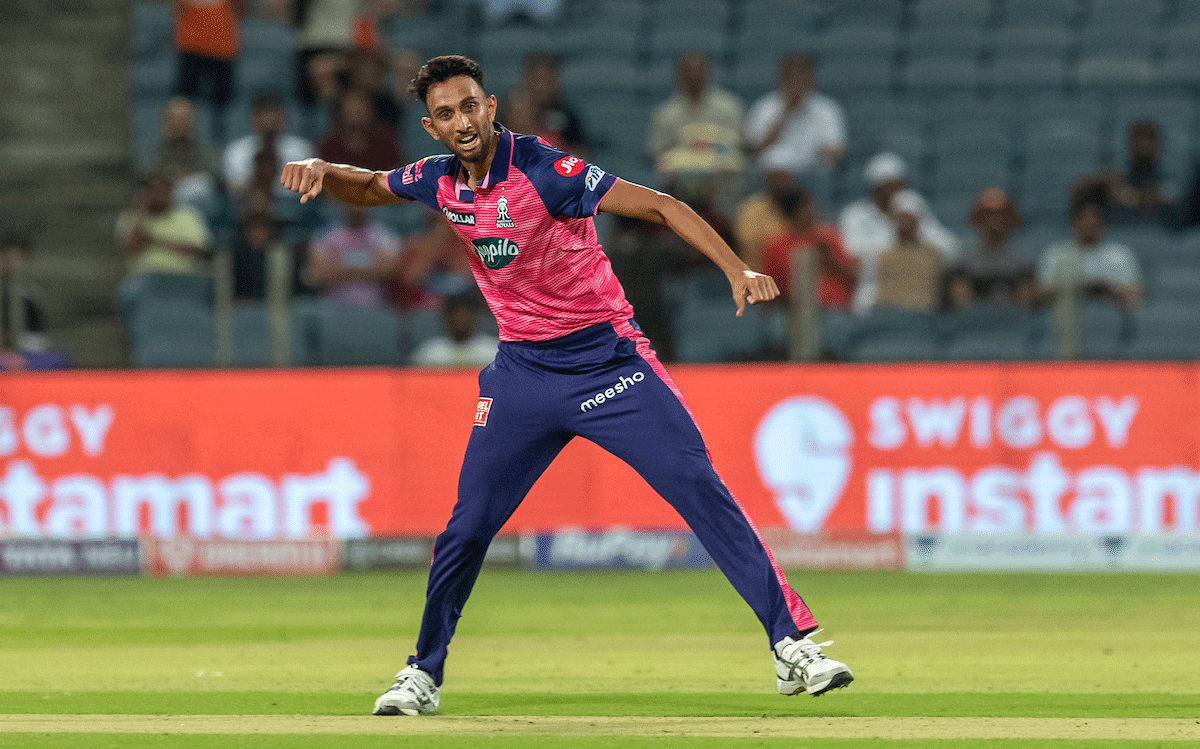Rajasthan Royals' Prasidh Krishna had figures of 2 for 16 in the match against Rajasthan Royals on Tuesday 