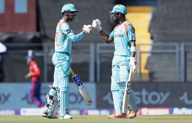 Deepak Hooda and KL Rahul stitched up a 95-run partnership for the second wicket