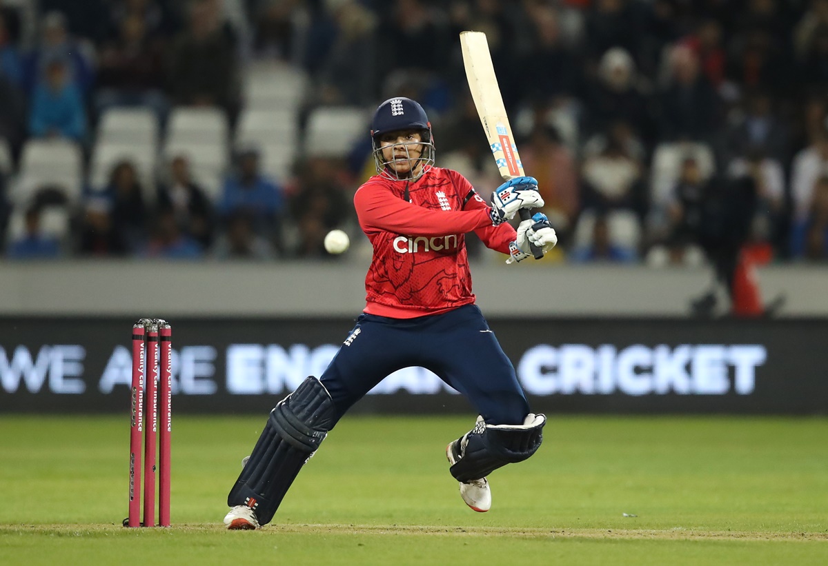 Opener Sophia Dunkley was England's top-scorer with 61 off	44 balls, which included 8 fours and a six, in the first women’s T20 International against India at Seat Unique Riverside, in Chester-le-Street, England, on Saturday.