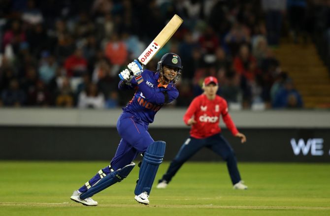 India opener Smriti Mandhana scored 23 off 20 balls, including 4 fours.