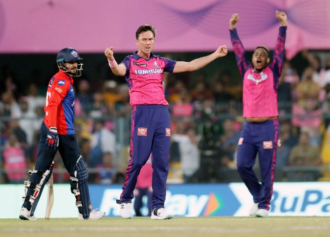 Rajasthan Royals' Trent Boult finished with figures of 3 for 29