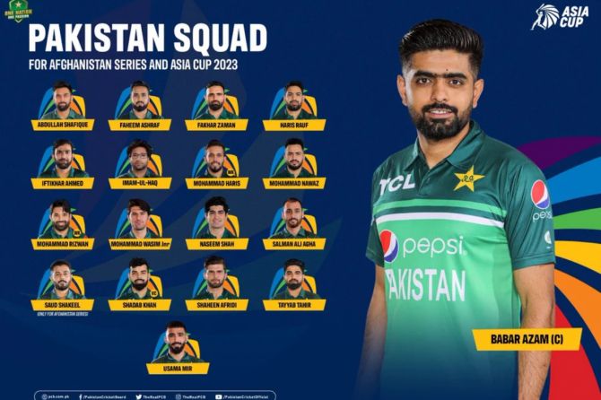 Pakistan's squad for the Asia Cup was announced on Wednesday