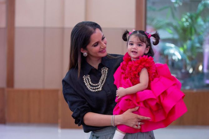 Sania Mirza with niece Dua Mirza Asad
