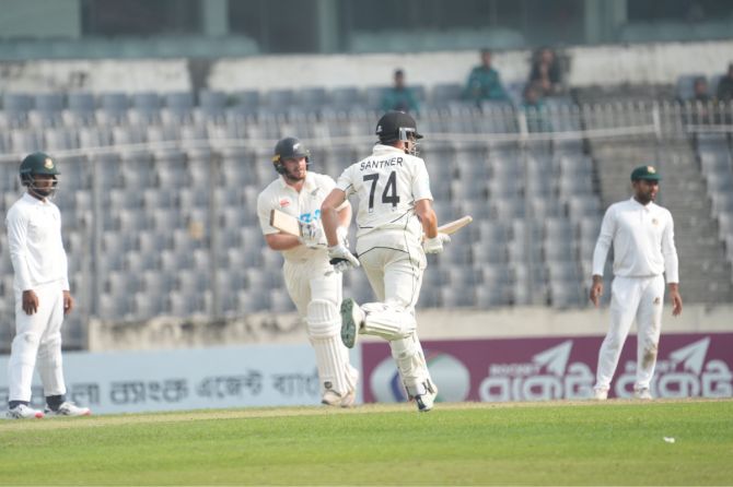 Chasing 137 to win on a treacherous track at Mirpur's Shere Bangla Stadium, the tourists rode on Glenn Phillips's unbeaten 40 and Mitchell Santner's 35 not out to prevail