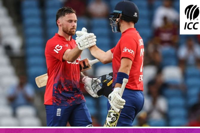 Ten sixes flew off Phil Salt's bat as well as seven fours as he hit the highest total by an England men's batsman in T20, eclipsing the 116 by Alex Hales in 2014.