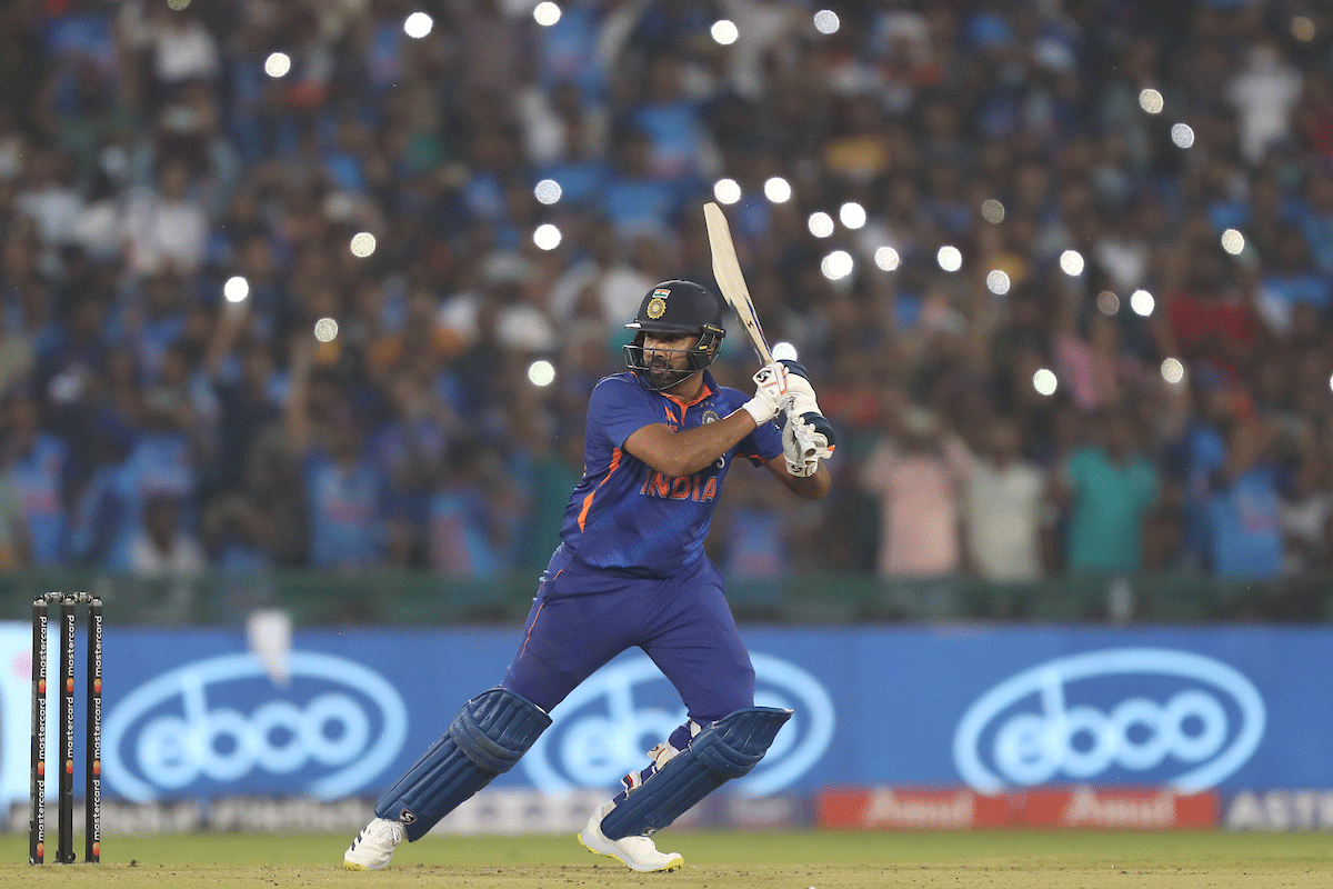 Rohit Sharma struck a powerful 51 off 50 balls in the 2nd ODI vs New Zealand in Raipur on Saturday