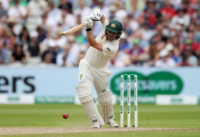 Australia's Travis Head in action during the first Ashes 2019 Test against England, at Edgbaston, Birmingham. Carl Recine/Reuters