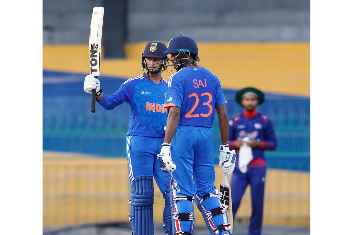 India A rode on Abhishek Sharma and Sai Sudarshan's half-centuries to enter the ACC Men's Emerging Cup semis