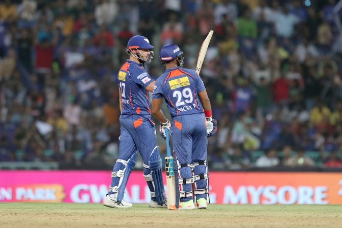 Lucknow Super Giants' Marcus Stoinis hit a 50 against Mumbai Indians