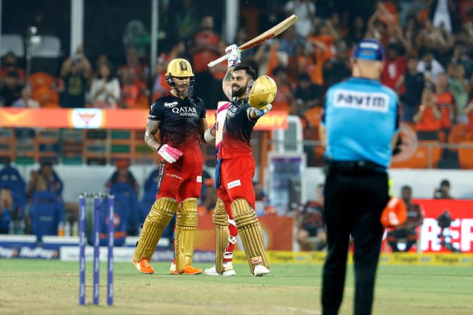 Royal Challengers Bangalore will take confidence from the form of Virat Kohli and Faf du Plessis when they take on leaders Gujart Titans in their concluding league match of IPL 2023 on Sunday.