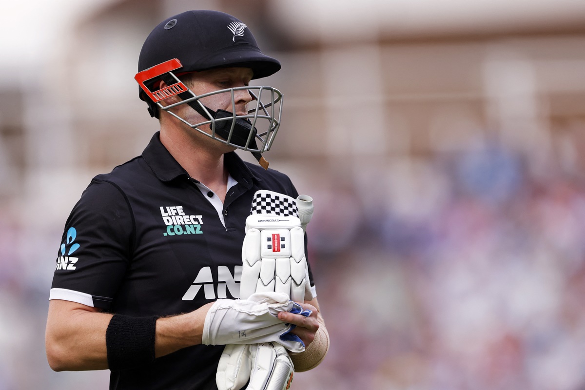 New Zealand Test batter Henry Nicholls seemed to brush the ball against a helmet during a change of ends at this week's Plunket Shield match between Nicholls's Canterbury and Auckland, at Hagley Oval, Christchurch.