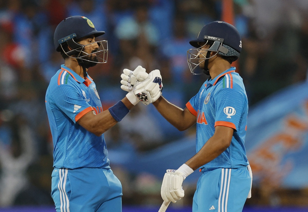 K L Rahul and Shreyas Iyer compliment each other during their record-breaking partnership of 208 runs, India's best for the fourth wicket or below in a World Cup, during the match against the Netherlands in Bengaluru on Sunday.