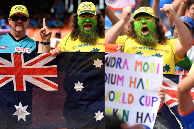 There was just about a sprinkling of Australian fans at the stadium