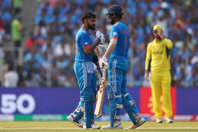 Virat Kohli and KL Rahul put on a 67-run stand but scored only one boundary in their partnership that lasted 17 overs