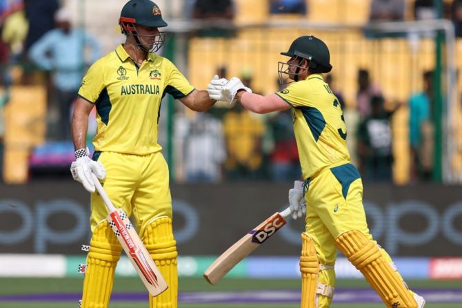 Australian openers Mitch Marsh and David Warner hit blistering centuries in their whilwind 259-run stand
