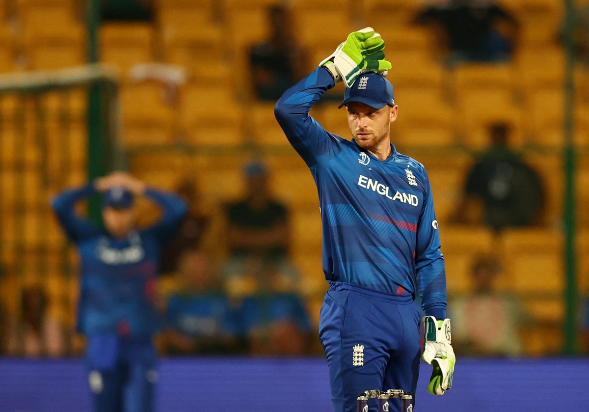 England captain Jos Buttler watches helplessly as Sadeera Samarawickrama and Pathum Nissanka steer Sri Lanka to victory in the ICC World Cup match in Bengaluru on Thursday.