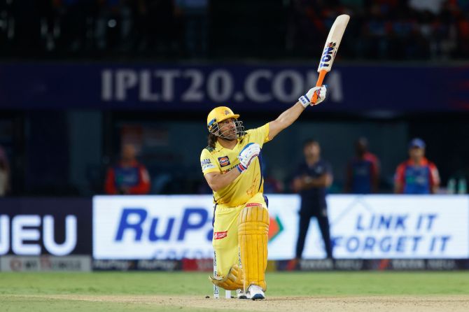 Batting at number eight, Mahendra Singh Dhoni hit an unbeaten 37 off 16 balls against Delhi Capitals on Sunday