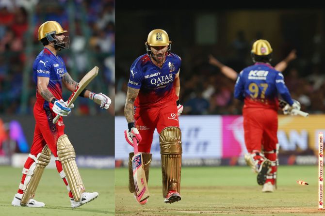 RCB openers Virat Kohll fell for 22, while Faf du Plessis was run-out for 19 during the game against Lucknow Super Giants on Tuesday.
