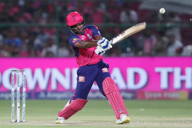 Sanju Samson hit 2 sixes and 7 fours in his 38-ball 68