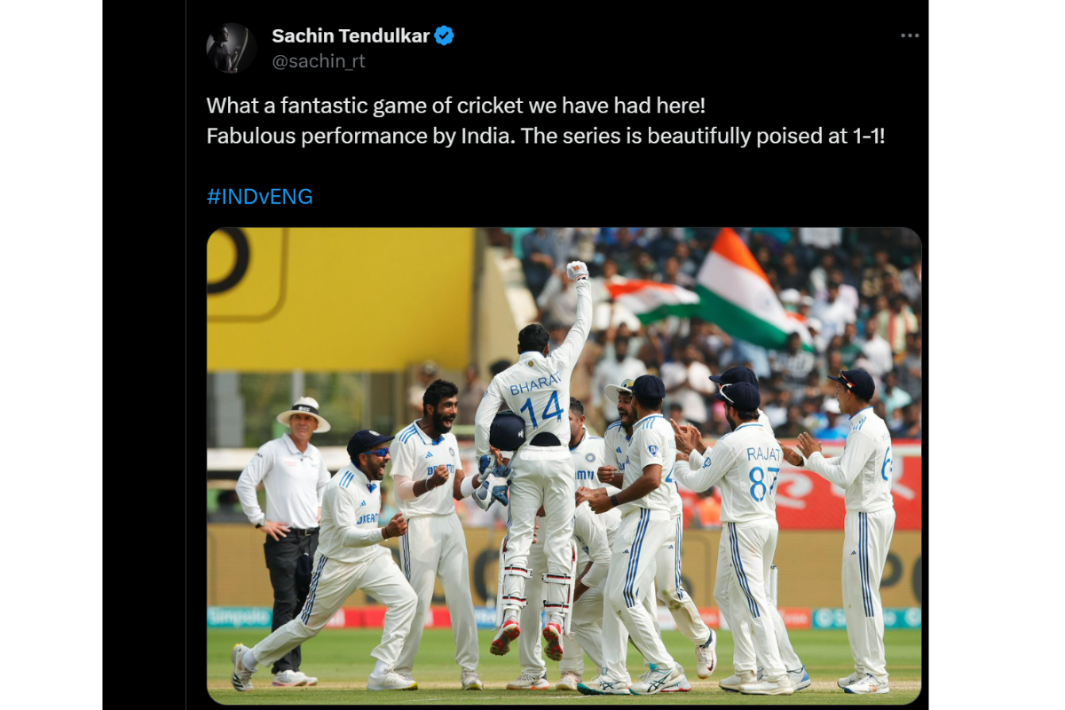 Sachin Tendulkar's tweet