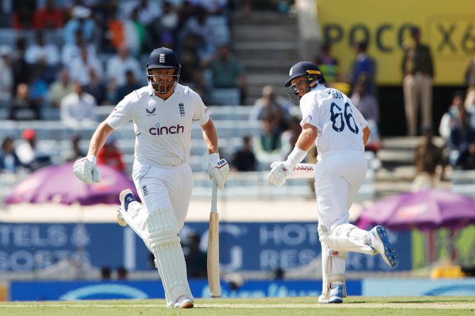 Jonny Bairstow and Joe Root put on a 52-run stand before the former was dismissed by Ravichandran Ashwin