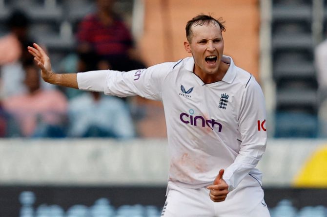 England's debutant spinner Tom Hartley bled 63 runs in his nine wicketless overs
