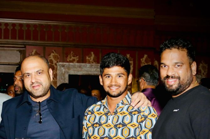 Musheer Khan with Amol Kale and Ajinkya Naik