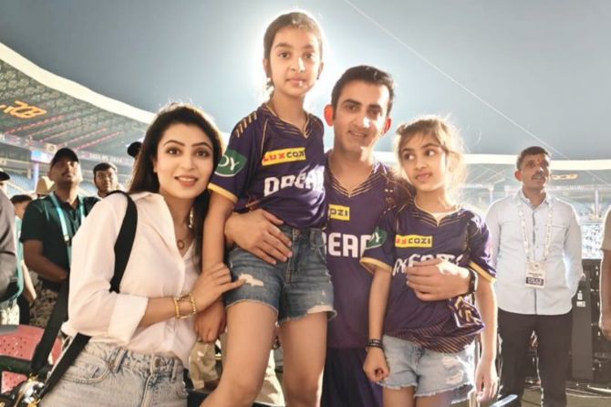 Gautam Gambir with his family