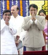 R R Patil (left) and Vilasrao Deshmukh