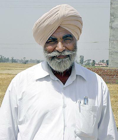 Avtar Singh in his field