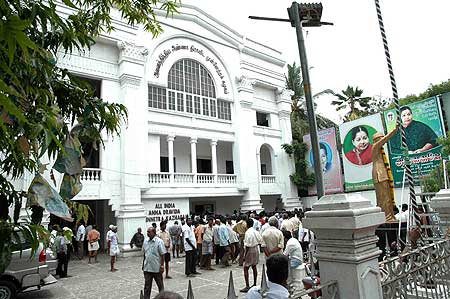 The AIADMK party office in Chennai on Saturday