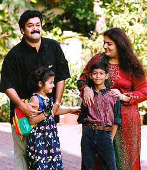 Mohanlal with his family