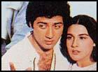 Sunny Deol and Amrita Singh in Betaab