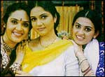Gracy Singh (centre) in the television serial, Amaanat