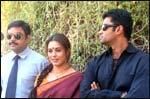 Paresh Rawal, Mahima Chaudhary and Sunil Shetty on the sets of Yeh Tera Ghar Yeh Mera Ghar