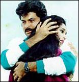 Anil Kapoor and Madhuri in Tezaab