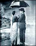 Raj Kapoor and Nargis in Barsaat 