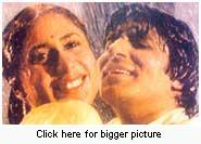 Smita Patil and Amitabh Bachchan in Namak Halal