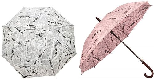 Newspaper Themed Umbrellas