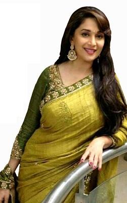 sarees saree light designer dixit madhuri pista pocket heavy latest tips bhagalpuri replica bollywood trends silk rs blouse