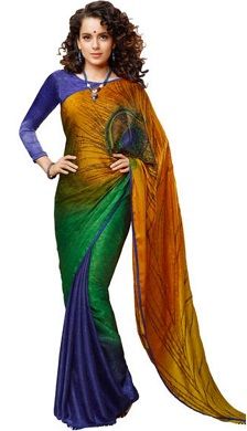 Multi coloured Jacquard saree