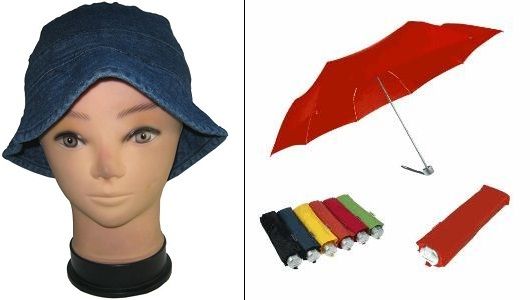 Cap and umbrella